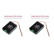 2X für Raspberry Pi CM5-Kühlkörperlüfter - für Compute Module 5 IO- und PoE-Board, Verbesserte Kühlung