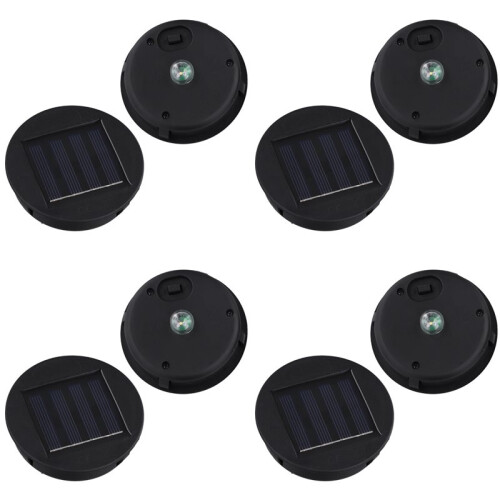 8 Pack Solar Lights Replacement Top Solar Panel Lantern Lid Lights , Lantern Light Replacement , Garden Patio Decor