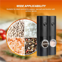 6X Electric Salt and Pepper Grinder Set, Single Hand Adjustable Coarseness, Battery Powered with Stand, Seasoning Tools