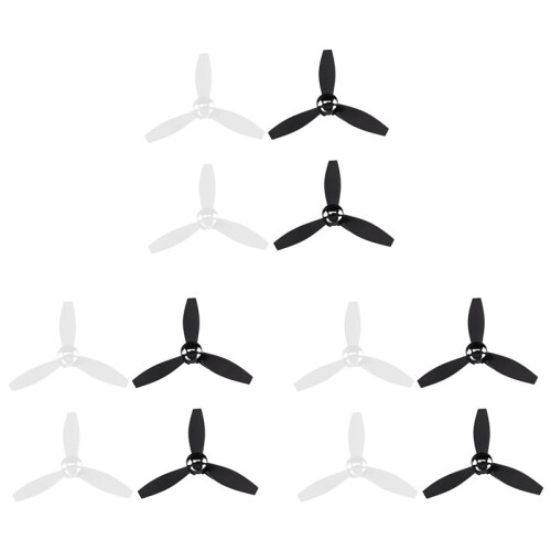 12 Propellers Props Replacement Parts Blades for  Bebop 2 Drone Black White