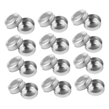 400pcs Aluminum Candle Box Candlestick Tealight Candle Dish DIY Candles Case Candle Tins Containers Empty Tea Light Case