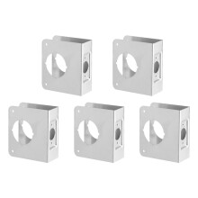 5X Nieuwe Afsluitbare Deurversterkingsplaat 2-1/8 Inch Enkel Gat 2-3/8 Inch Achterplaat Gat Deurversterking Reparatie Home