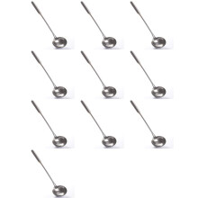 10X Suppen Kelle, Wok Spatel, der Schaufellöffel mit Längerem Griff, Rostfrei, Hitzebeständig, Integrale Formgebung, Langlebig, Rostfrei