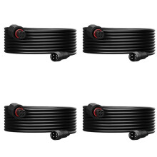 4pcs 10FT Extension Cable for Outdoor Flood Lights and Spot Lights,Waterproof 4Pin Extension Cord for H7057
