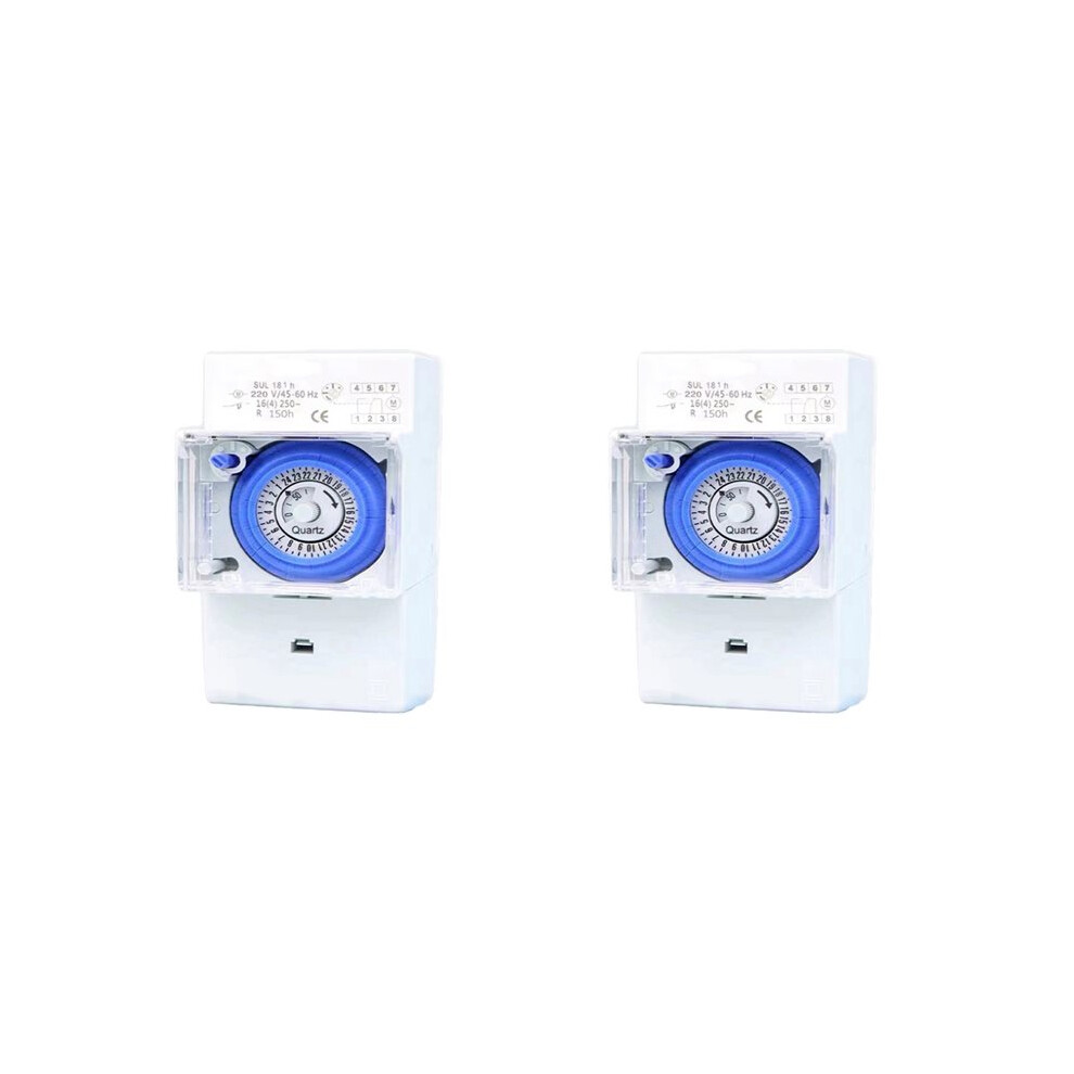 2X Mechanical Timer 24 Hours Relay Electrical Programmable Timer 24 Hour Sul181h Din Rail Timer 6031211985477