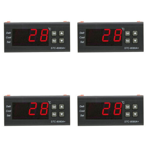 4X Stc-8080A Digital Refrigerator Defrosting Alarming Temperature Controller Plastic Thermostat Controller