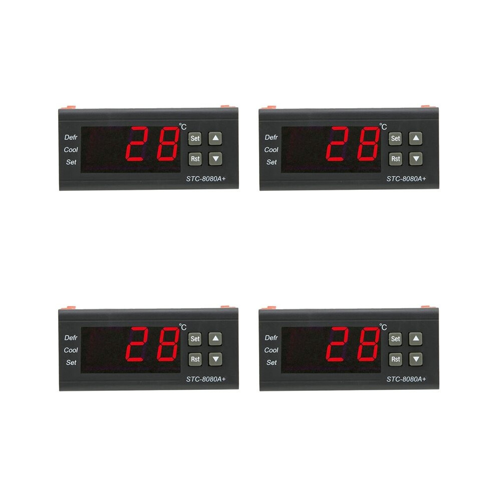 4X Stc-8080A Digital Refrigerator Defrosting Alarming Temperature Controller Plastic Thermostat Controller 4713535125877