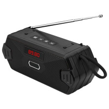 Bärbar Trådlös -Kompatibel Högtalare med Baspelare Utomhus USB-Högtalare med FM-Radio AUX TF MP3 för Telefon