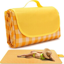 Manta de piquenique dobrável extra grande de 150x200cm, tapete de camping impermeável e resistente à areia