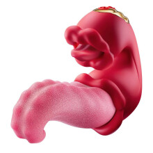 Ovo vibratório giratório à prova d'água IPX6 com 7 modos, massageador de silicone de 14x10x4,2cm