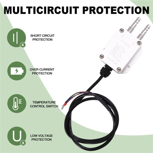 Air Wind Pressure Differential Transmitter Differential Pressure Sensor 4-20mA 0-10V 2Kpa Pressure Sensor Tools 1