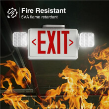 2X LED Exit Sign with Emergency Lights,Adjustable LED Emergency Exit Lights with Battery Backup,Exit Sign for Business