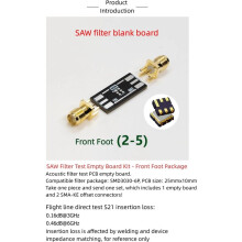 SAW Filter Test Board (Positive Pin), Empty Board, SMD Bandpass Acoustic Meter Filter Test PCB,Small Board,for RF Board
