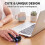 Black Portable Wireless Car Mouse, USB Receiver, 1600DPI Optical, Ergonomic  Computer Mouse, for Laptop, PC, Tablet 1