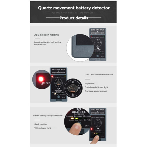 Quartz Movement Watch Tester Quartz Pulsed Watch Button Battery Level Checker Tools Quartz Impulse Detector 2