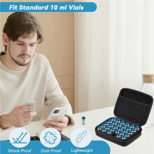 2X Peptide Vial Case for Fridge Storage,30 Slot Organizer Holds 1-3ml Vials for Insulin, GLP-1,Hard Shell Travel Case