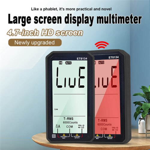 ET8134 Digital Multimeter 6000 Counts True RMS NCV Auto Range Voltage Current Tester with Flashlight 2