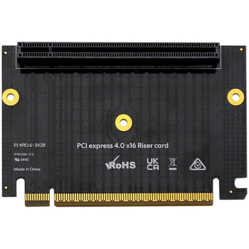 PCIe 4.0 X16 Riser Card PI4PEL6-3X2B 90 Adapter for ITX/Small Form Factor Cases 1