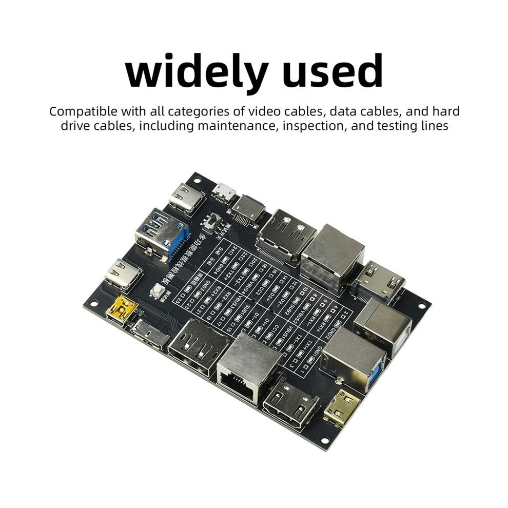 Usb Cable Tester Type-C Type-B Micro Short Circuit Test Board Data Cable Anomaly Detector 6034185727630