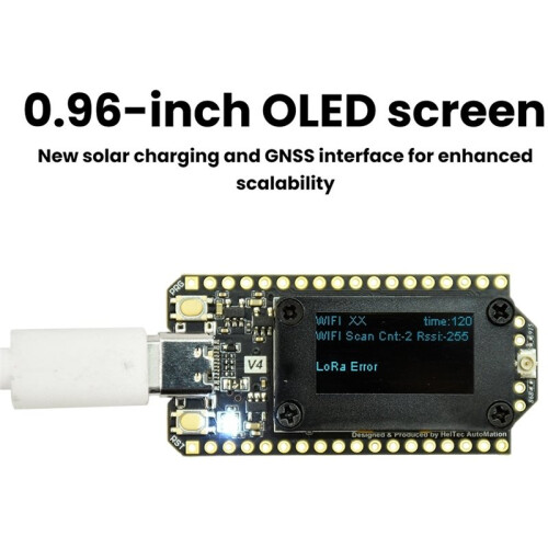 WiFi LoRa 32 V4 ESP32  WiFi Development Board, 0.96-Inch OLED Screen ESP32-S3R2 Low-Power IoT Development Board