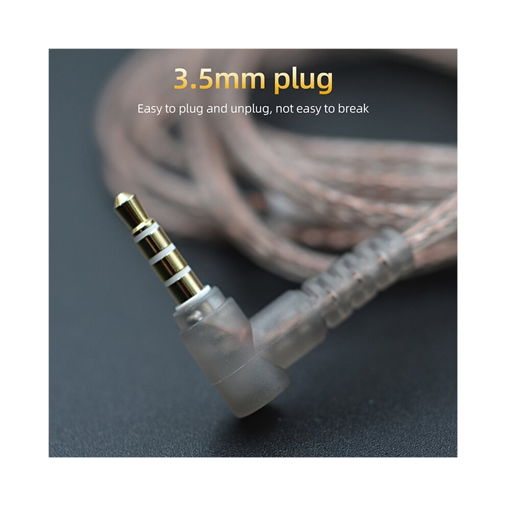 Cable High-Purity Copper Twist Earphone Wire B/C Pin With Mic For Kz For Zs3 For Zs4 For Edx For Zsn For Zst For Asx B 6032804146770