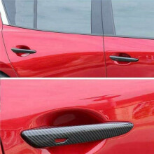 For CX30 CX-30 2020 2021 Carbon Fiber Car Door Handle Protective Protective and Door Handle Outer Bowl Trim Cover