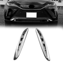 New Car Front Fog Lights Cover Frame Trim Front Side Air Vent Cover Trim for Harrier Venza 2020 2021