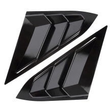 Rear Side Window Louvers for Sedan 2016-2021 Accessories Air Vent Scoop Cover - Gloosy Black