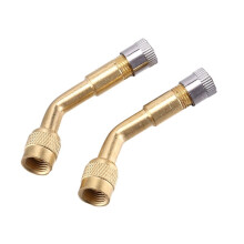 2 pcs 135 Degree Angle Air Tyre Valve Extension Adaptor Long Shank for Motorcycle Cars