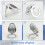 Car Start Button Cover Universal Car  Ring Car Start Button Engine  Cover for Car Interior 9