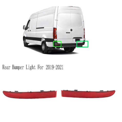 1Pair Rear Bumper Light Rear Reflector for  Bezn Sprinter W907 2019-2021 1