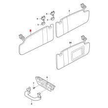 Palavra de Interna e+D com Espelho para Octavia 3 A7 Fabia Mk3 Karoq Rapid para Leon Arona Ibiza/ST 5G0857551 5G0857552