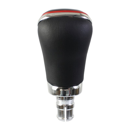 For   8 Manual Shift Knob Cover 5/6 Speed Genuine Leather Gear Shift  Red Electroplating 5 Speed 2