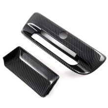 For Ram 1500 2023 2024 Rear Trunk Tailgate Door Handle Cover Trim Car Exterior Accessories - ABS Carbon Fiber