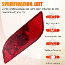 55112675AA Car Rear Bumper Light Reflector Lamp with Bulb for Compass 2017-2022 Sigal Light Left