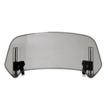 Deflector de AleróN Ajustable con ExtensióN Gris para Parabrisas de Motocicleta para 28X12Cm
