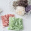 3PCS Efficient Bath Puff with Soap Holder-Pink greenPurple 10