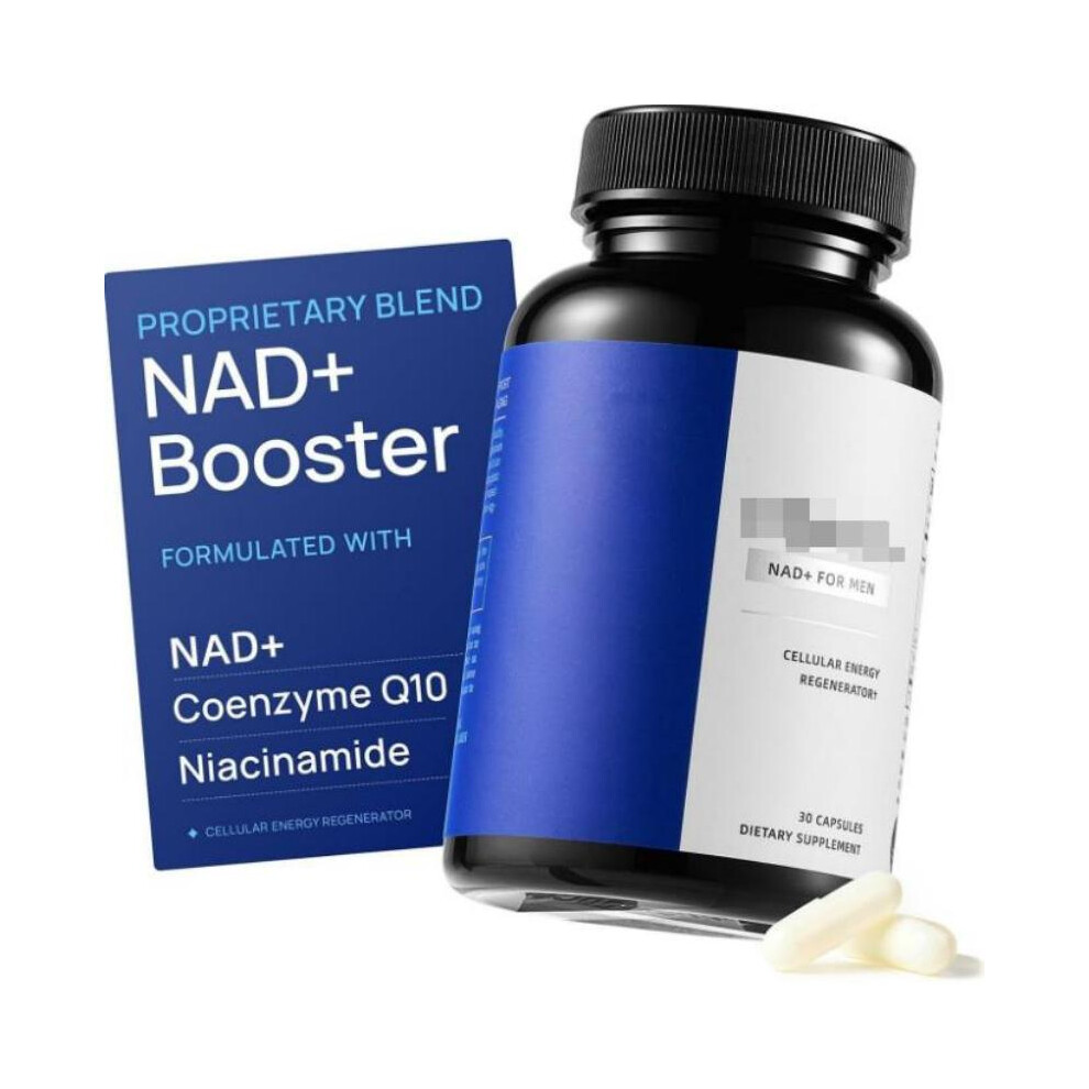 (60 Count (Pack of 2)) Menâs NAD+ Booster Capsules, Liposomal NAD+ CoQ10 Resveratrol Complex, Prostate & Urinary Support