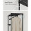 Foldable Wardrobe - Fabric - Black - Freestanding with Clothes Rails 8