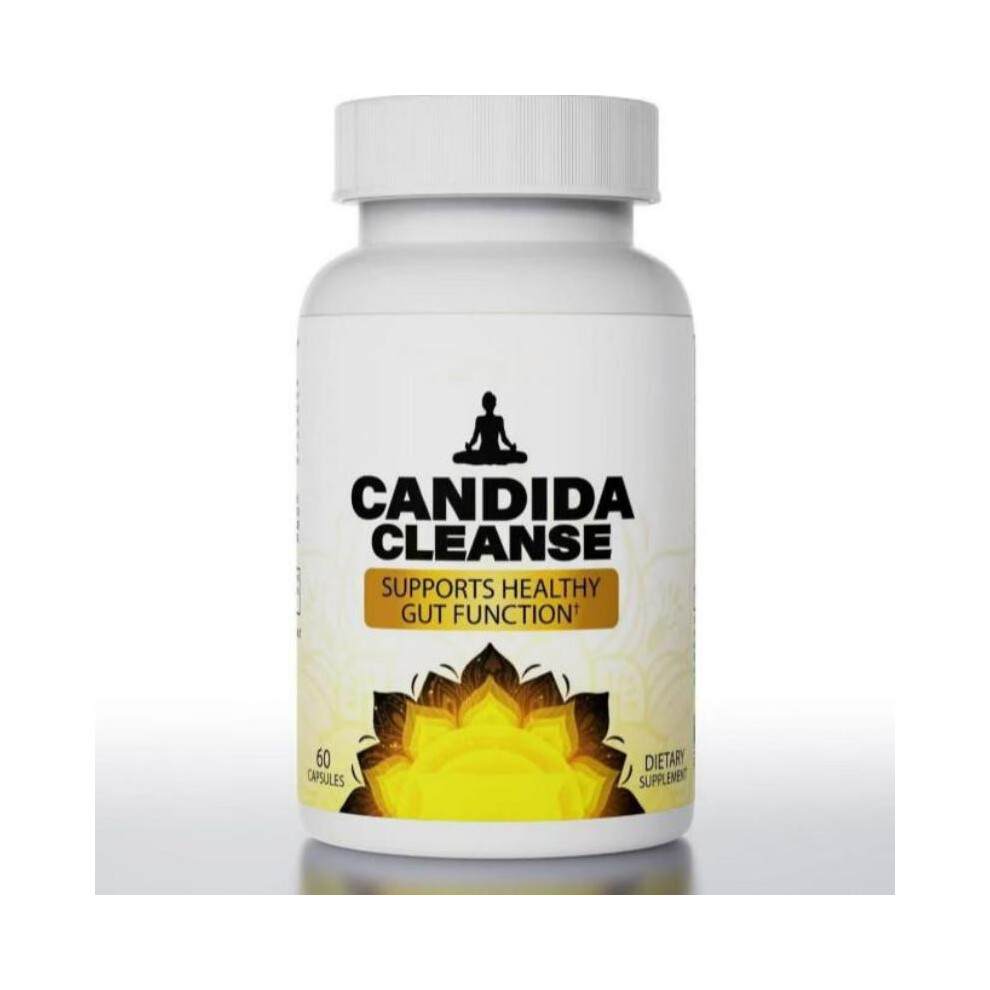 (1PC) Candida Cleanse Supplement - Supports Healthy Gut Function, Natural Candida Balance, 60 Capsules