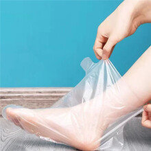 100Pcs Foot Mask Covers Transparent Disposable Home Foot Care Moisturizing Waterproof Mask For Foot Film With Fixing Stickers
