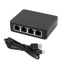Ethernet Splitter Adapter for PC Laptop Network RJ45 Cable LAN Network Internet 1 to 4 Ways 1000Mbps Gigabite Splitter