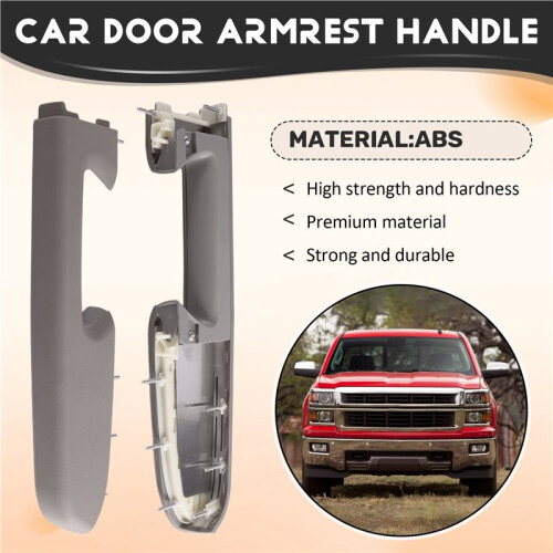 Car Door Armrest Handle Replacement Kit Front Grab Handle Repair Kit for  Silverado  Sierra Gray 1