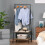 Homcom Perchero de Ropa Negro 64 x 42.5 x 149 cm 2
