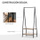 Homcom Perchero de Ropa Negro 64 x 42.5 x 149 cm 6