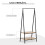Homcom Perchero de Ropa Negro 64 x 42.5 x 149 cm 4