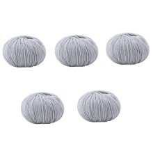 5Roll Colored Soft Acrylic Yarn 109.36Yard Each- Frost1 blue
