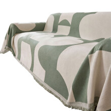 Housse de canapé géométrique pour causeuse canapé doux-Vert A