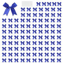Nœud papillon en Polyester pour emballage cadeau, 100-Bleu roi