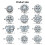 6 pièces couvre-boutons strass embelli boutons de-Fleur 21MM 4